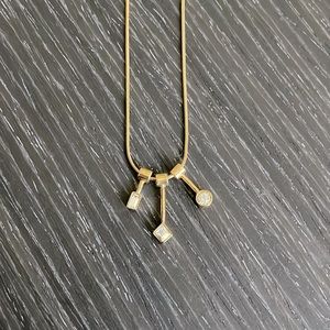 Givenchy Vintage 3 Crystal drop necklace